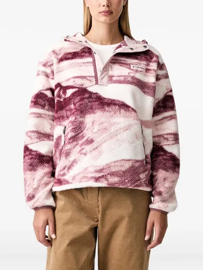 Columbia Helvetia Ii Mountain-print Fleece Hoodie In Multi