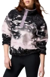 Columbia Helvetia Ii Print Crop Fleece Pullover In Black