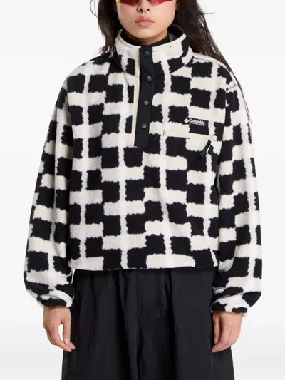 Columbia Helvetia Ii Printed Cropped Sweater In Black