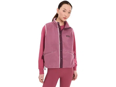 Columbia Helvetia Vest Women's Coat Antique Mauve/moonvista: Sm, Polyester In Pink