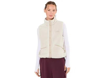 Columbia Helvetia Vest Women's Coat Dark Stone/ancient Fossil: Lg, Polyester In White