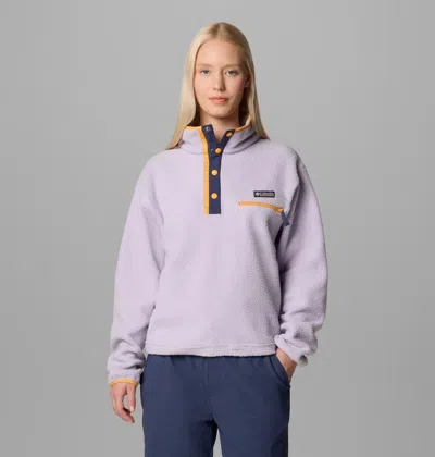 Columbia Helvetiatm Ii Sweatshirt Women's Lavender Pearl Fleece Cropped Jax753 In Purple