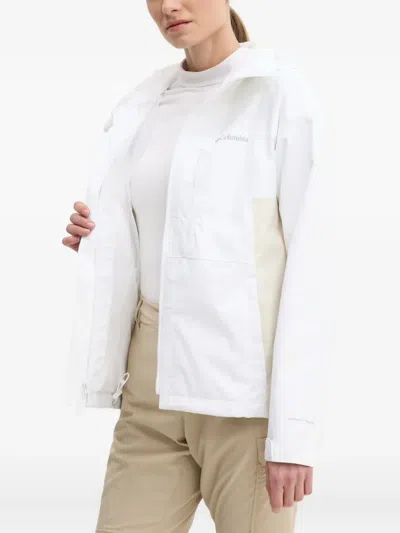Columbia Hikebound Hooded Lightweight Jacket In White