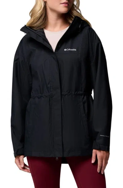 Columbia Hikebound Ii Long Waterproof Jacket In Black