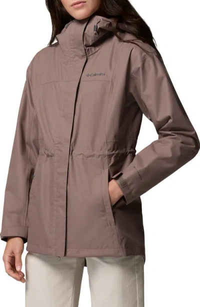 Columbia Hikebound Ii Long Waterproof Jacket In Brown