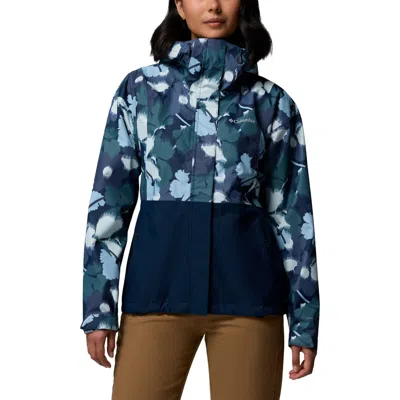 Columbia Hikebound Waterproof Hooded Rain Jacket In Blue