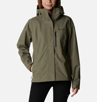 Columbia Hikebound Wl1430-397 Rain Jacket Women's Stone Green Waterproof Clo687