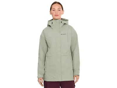 Columbia Hikeboundtm Ii Long Insulated Jacket Women's Coat Safari: Xl, Polyester In Green
