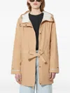 Columbia Hooded Belted Jacket In Neutral
