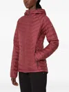 Columbia Hooded Chevron-quilted Puffer Jacket In Red