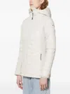 Columbia Hooded Chevron-quilted Puffer Jacket In White