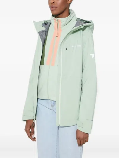 Columbia Hooded Logo-detail Jacket In Gray