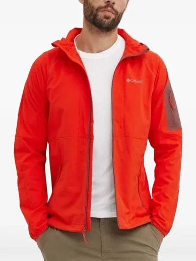 Columbia Hooded Panelled Lightweight Jacket In Red