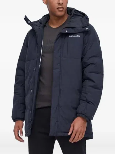Columbia Hooded Puffer Coat In Blue