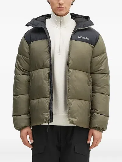 Columbia Logo-print Padded Jacket In Green
