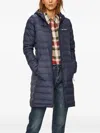 Columbia Hooded Quilted Coat In Blue