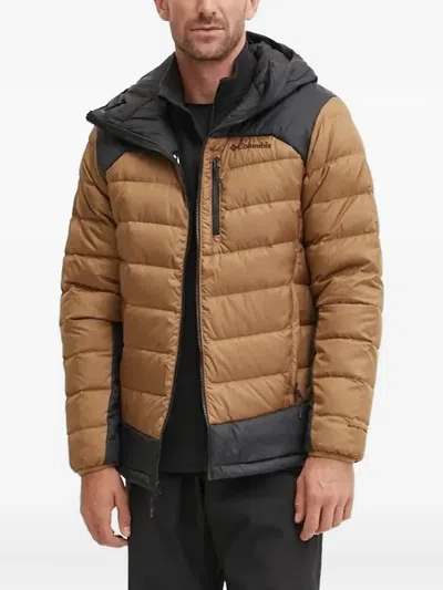 Columbia Hooded Quilted Jacket In Brown