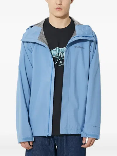 Columbia Hooded Zip-fastening Lightweight Jacket In Blue