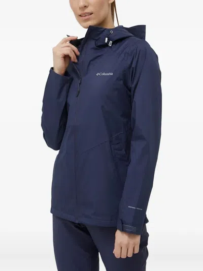Columbia Hooded Zip-front Jacket In Blue