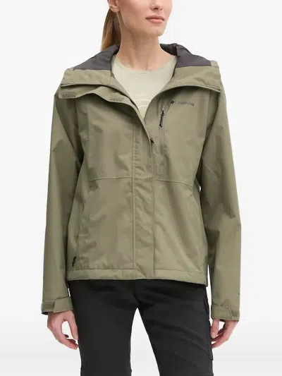Columbia Hooded Zip-front Jacket In Green