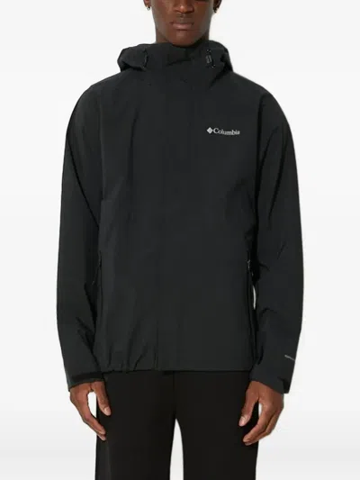Columbia Hooded Zip-up Jacket In Black