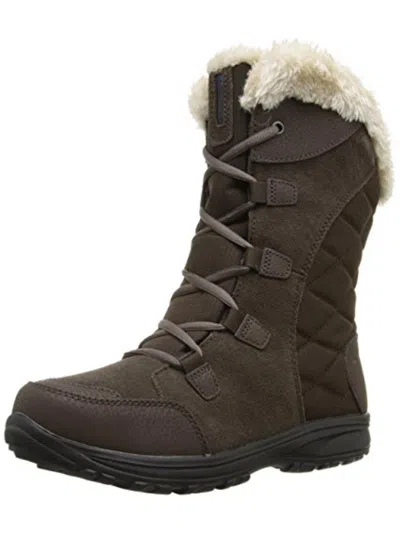 Columbia Ice Maiden Ii Womens Suede Quilted Winter Boots In Multi