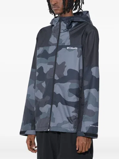 Columbia Inner Limits™ Iii Camouflage-pattern Hooded Jacket In Blue