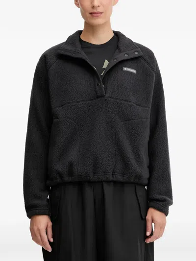 Columbia Jasper Fleece Press-stud Sweatshirt In Black