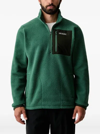 Columbia Jasper Ridge Fleece Quarter-zip Sweatshirt In Green