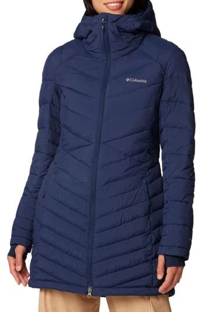 Columbia Joy Peak™ Ii Hooded Water Repellent Mid Jacket In Blue