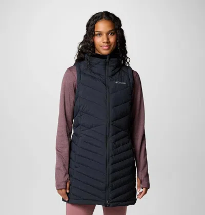Columbia Joy Peak Ii Long Vest Women Black Omni-heat Insulated Hiking Jdm2863