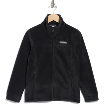 Columbia Mens Fleece Long Sleeve Jacket In Black