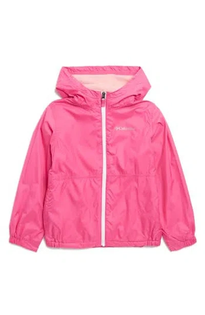 Columbia Kids' Center Ridge Ii Hooded Jacket In Pink Ice/pink