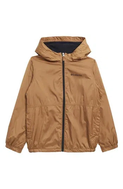 Columbia Kids' Center Ridge Ii Hooded Jacket In Brown