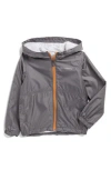 Columbia Kids' Center Ridge Ii Lined Windbreaker In Gray