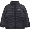 Columbia Kids' Hunter Cove Fleece Lined Puffer Jacket In Black