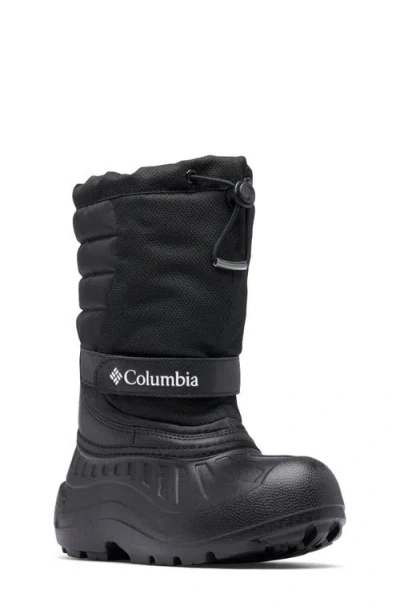 Columbia Kids' Powderbug Snowlite Waterproof Snow Boot In Black