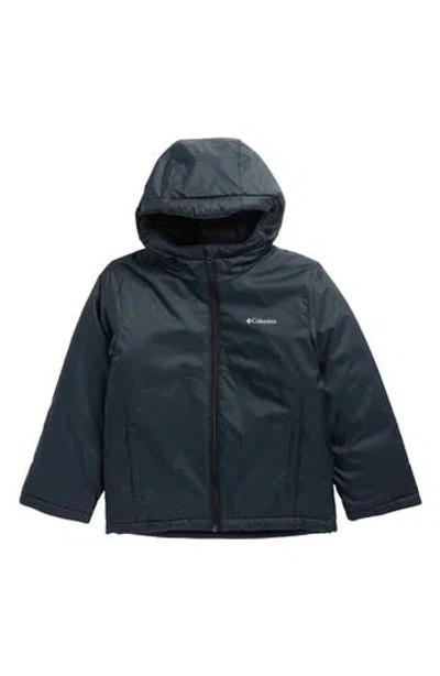Columbia Kids' Wind Chiller Insulated Hooded Jacket In Black