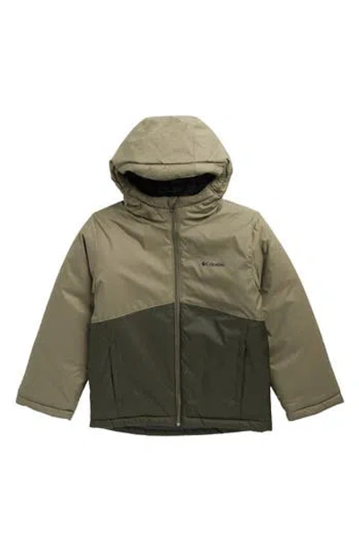 Columbia Kids' Wind Chiller Insulated Hooded Jacket In Brown