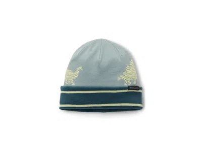 Columbia Kitterwibbit Beanie (big Kid) Traditional Hats Crushed Blue/everblue/citron Haze, Acrylic