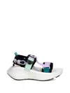 Columbia Konos Elevate Touch-strap Platform Sandals In Black