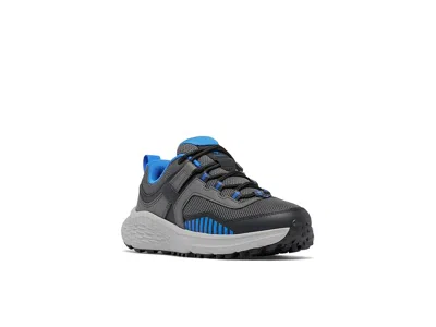 Columbia Konostm Low (little Kid/big Kid) Kid's Shoes Dark Grey/vivid Blue : 7 Big Kid M, Lace/leather/mesh