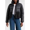 Columbia Leadbetter Point Sherpa Hybrid Puffer Jacket In Black