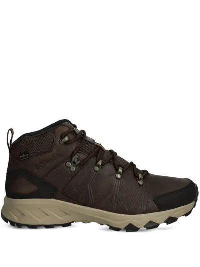 Columbia Leather Lace-up Hiking Boots In Black