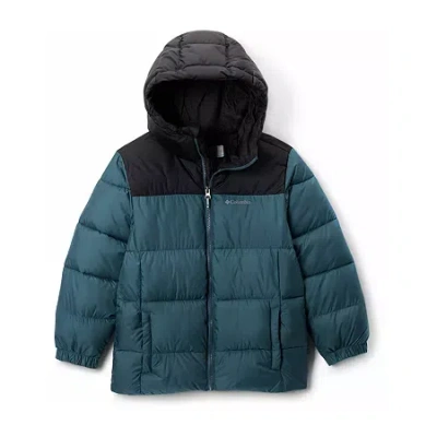 Columbia Little & Big Kid Boys Hooded Heavyweight Puffer Jacket In Blue