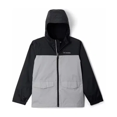 Columbia Little & Big Kid Boys Hooded Waterproof Midweight Raincoat In Black