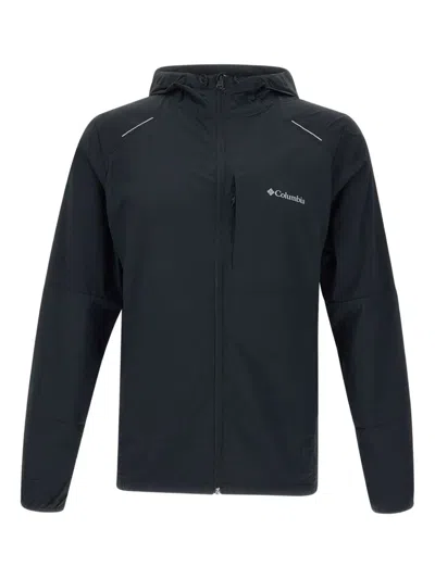 Columbia Logo-print Windbreaker In Blue