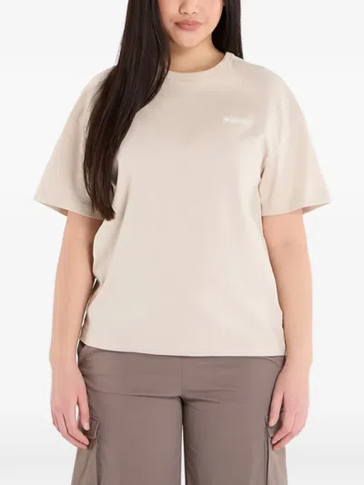 Columbia Logo-detail T-shirt In Neutral