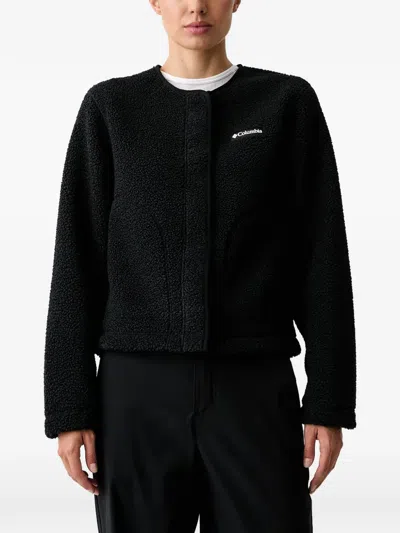 Columbia Logo-patch Fleece Jacket In Black