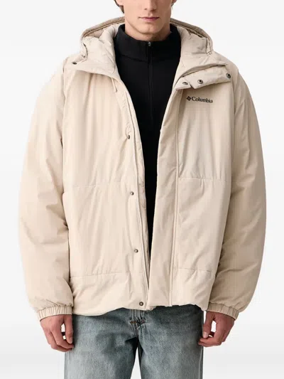 Columbia Logo-print Hooded Jacket In Neutral